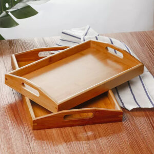 Breakfast Wooden Tray Rectangular Bamboo Household Tea Dinner Tray