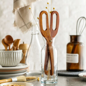 Creative Wooden Kitchen Food Scissor Clip