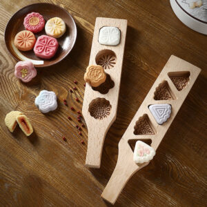 Handmade Beech Wooden Baking Mold For Moon Cakes