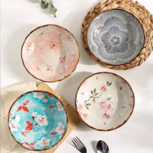 Japanese Ceramic Vegetable Deep Plate